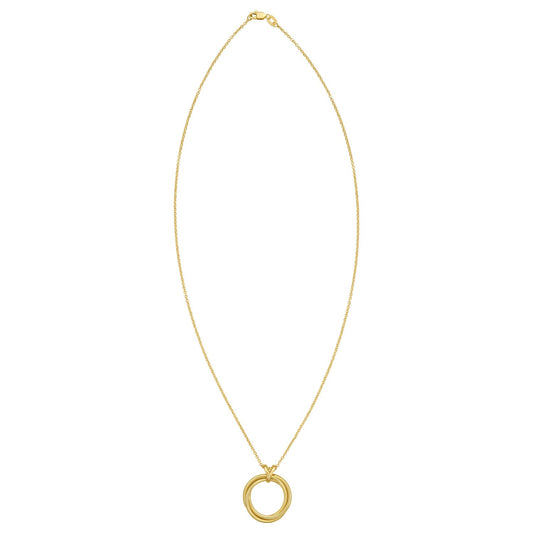 14K Yellow Gold Interlocking Medium Trinity Necklace