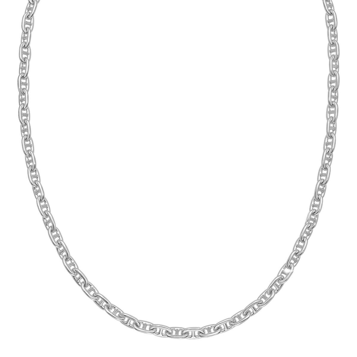 Sterling Silver Anchor Chain Necklace (6.40 mm)