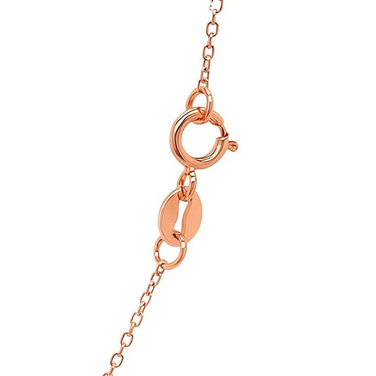 14k Pink Gold Diamond Cut Cable Link Chain (0.87 mm)
