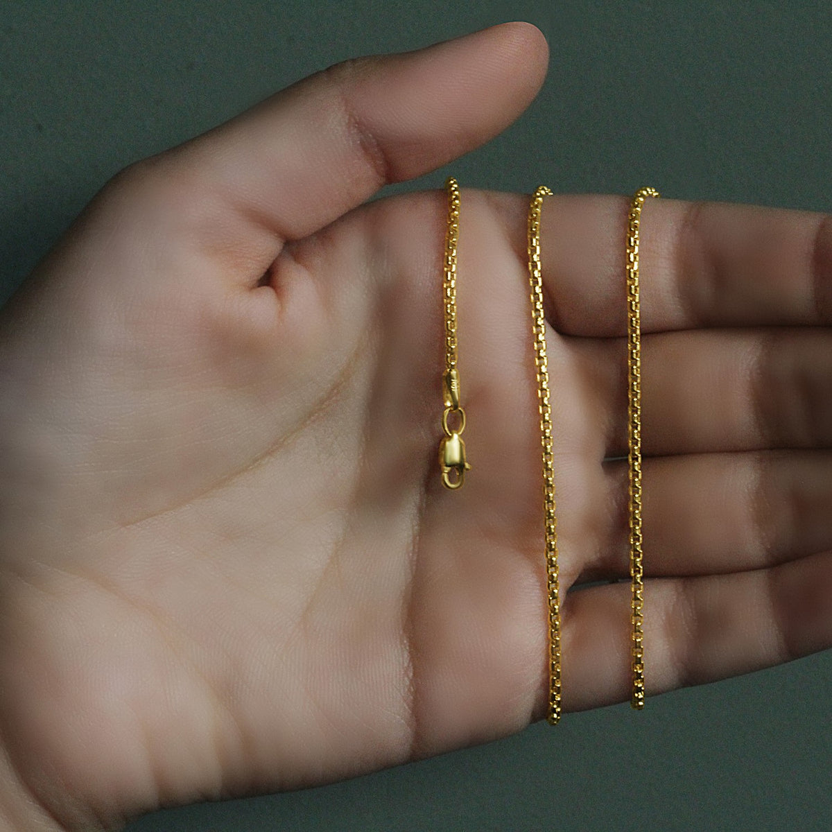 14k Yellow Gold Round Box Chain (1.8 mm)