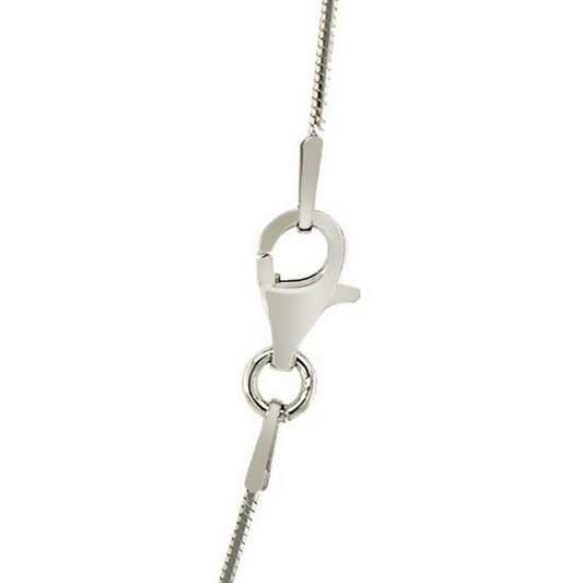 Rhodium Plated Sterling Silver Snake Style Chain (1.20 mm)