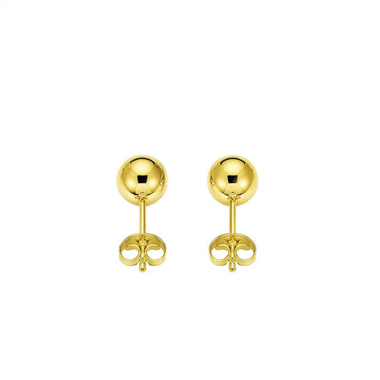 14k Yellow Gold Polished Round Stud Earrings(3mm)