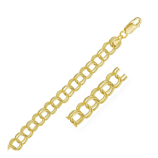 14k Yellow Gold Lite Charm Bracelet (8.00 mm)