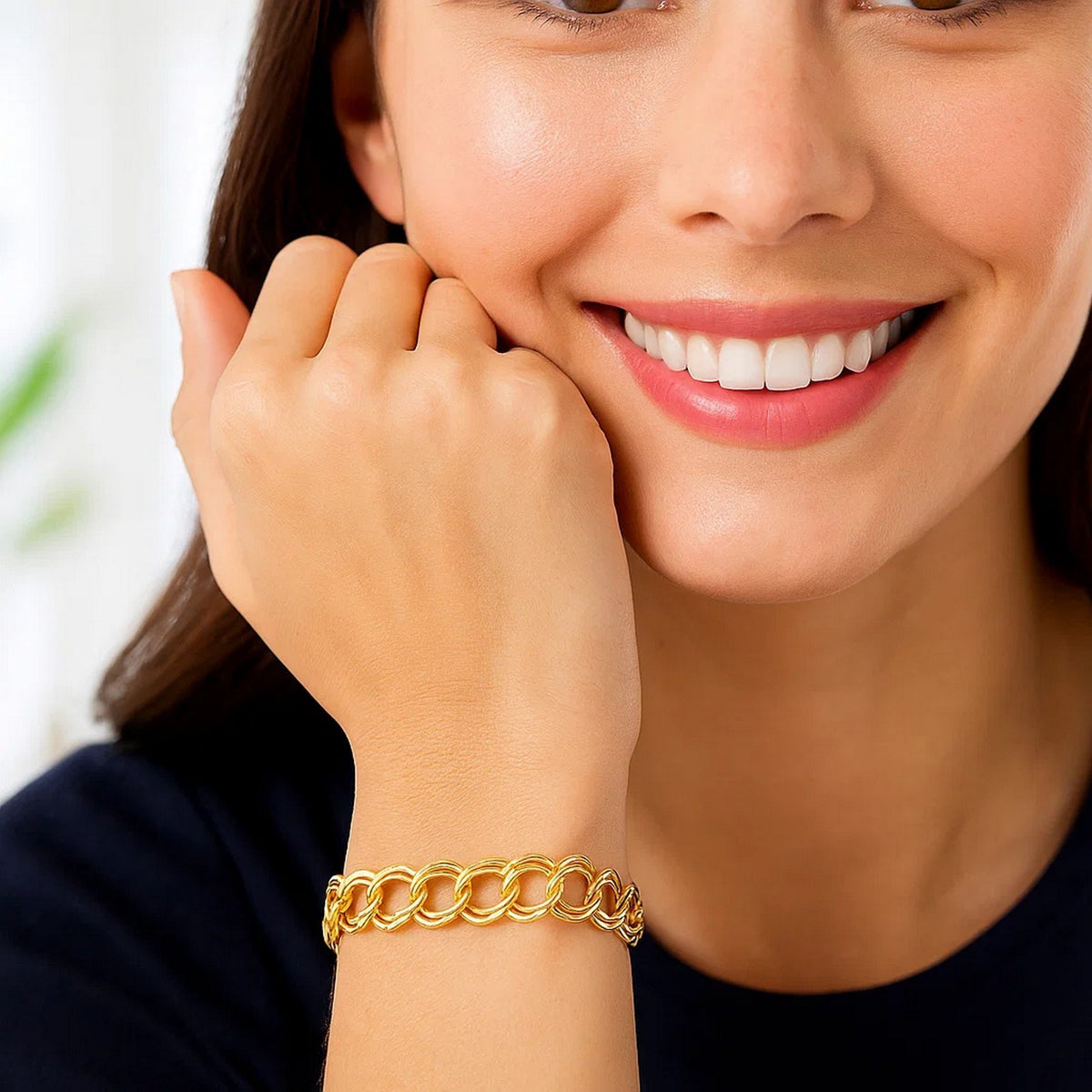 14k Yellow Gold Lite Charm Bracelet (8.00 mm)
