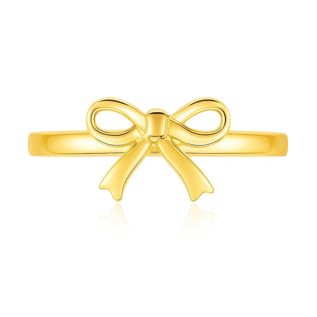 14k Yellow Gold Bow Ring