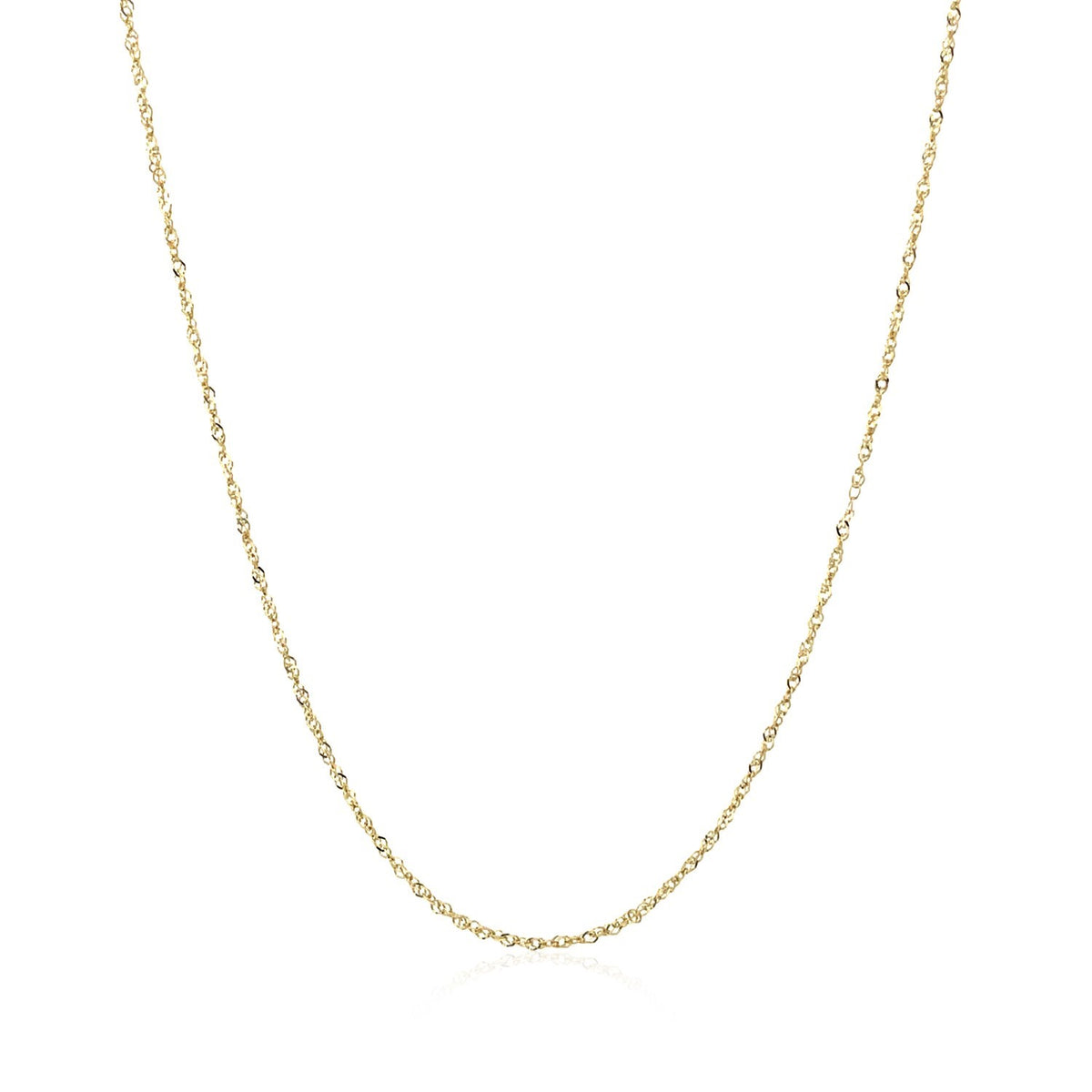 14k Yellow Gold Singapore Chain 0.81 mm