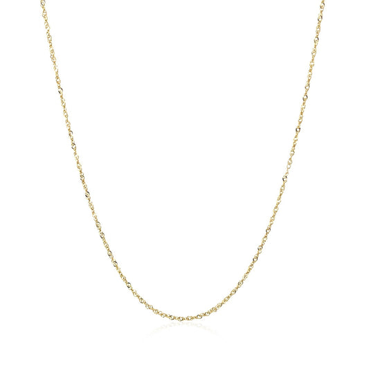 14k Yellow Gold Singapore Chain 0.81 mm