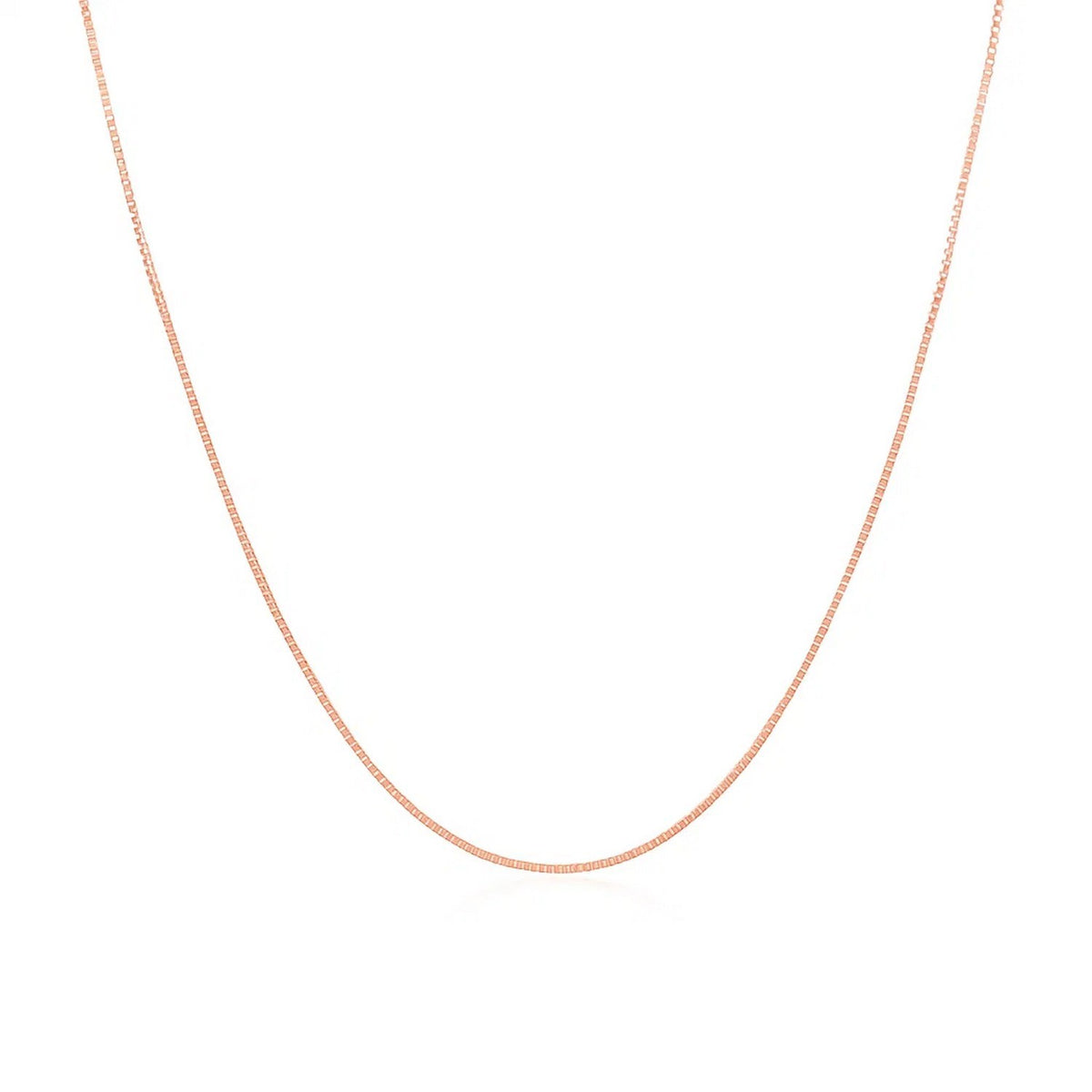 14k Rose Gold Classic Box Chain 0.60 mm