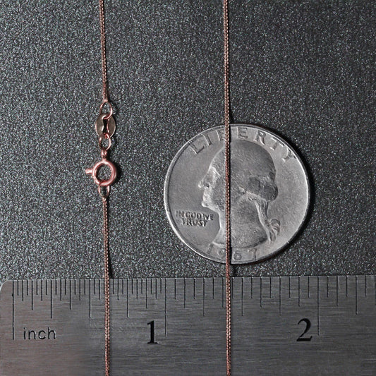14k Rose Gold Classic Box Chain 0.60 mm