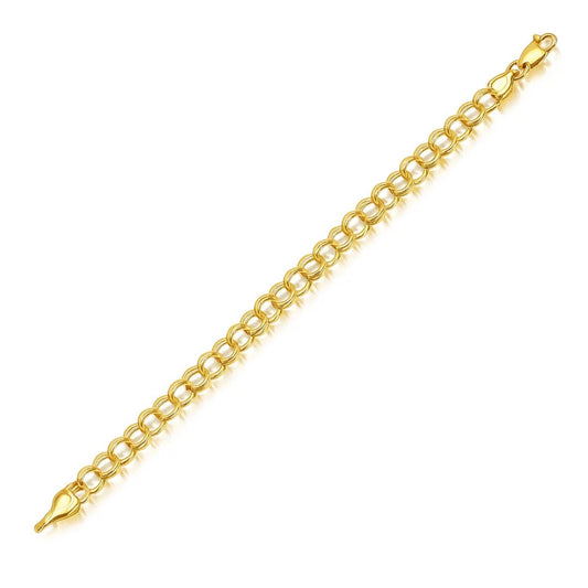 14k Yellow Gold Lite Charm Bracelet (5.00 mm)