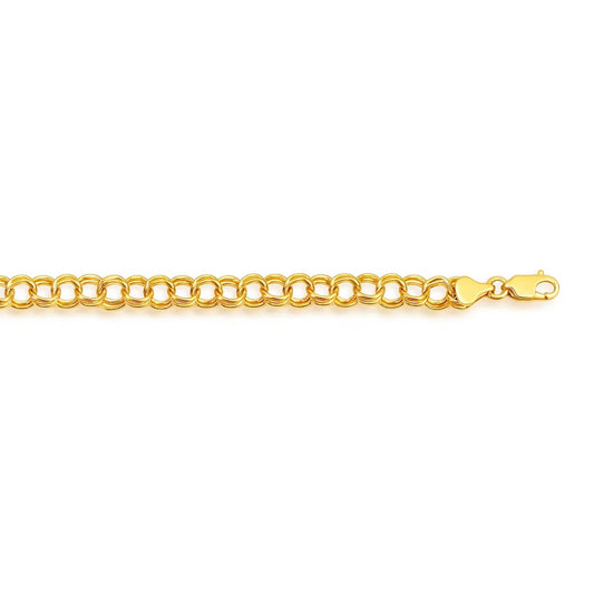 14k Yellow Gold Lite Charm Bracelet (5.00 mm)