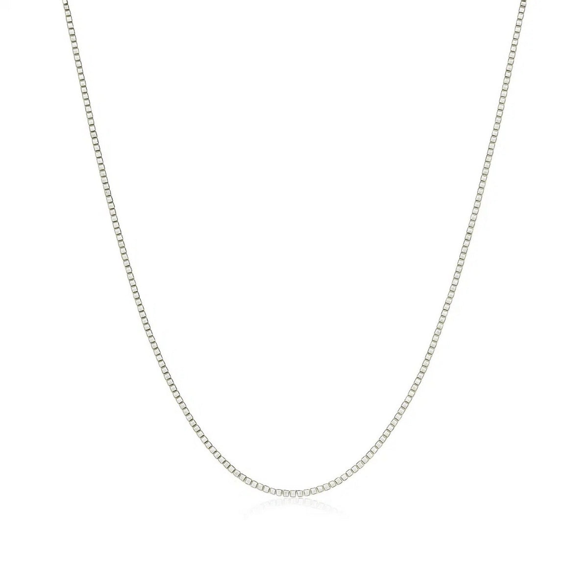 14k White Gold Classic Box Chain (0.45 mm)