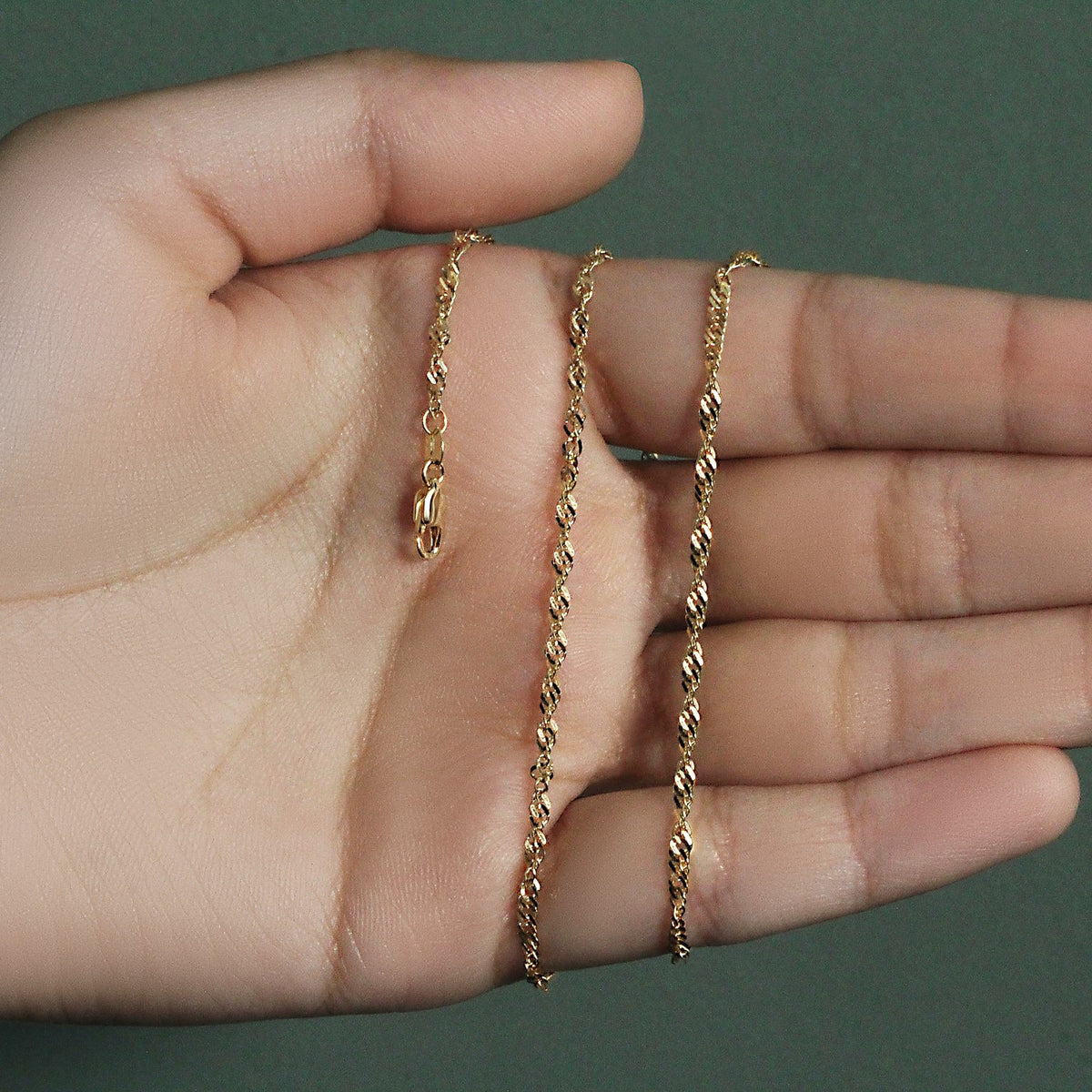 14k Yellow Gold Singapore Chain (2.10 mm)