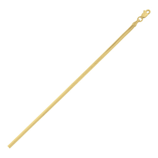 14K Yellow Gold Oval Snake Chain (2.60 mm)