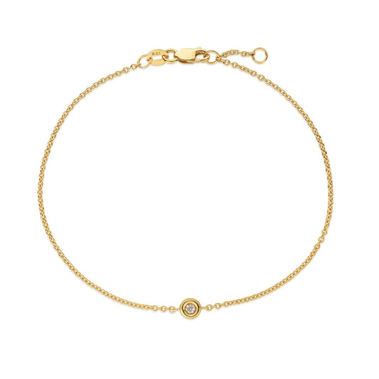 14K Yellow Gold Solo Diamond Bracelet