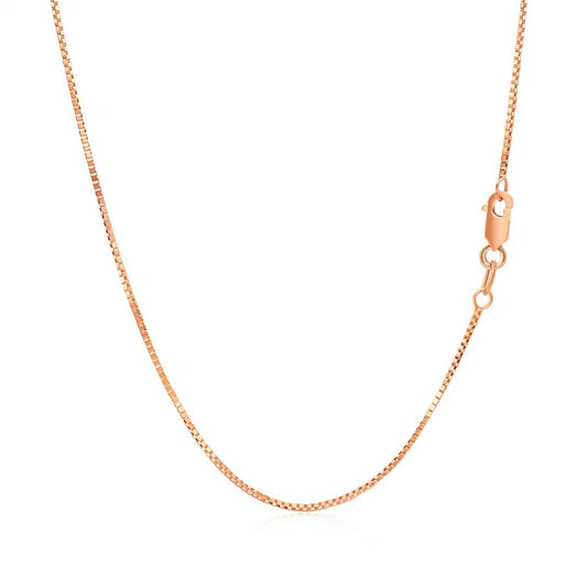 14k Rose Gold Classic Box Chain (0.73 mm)