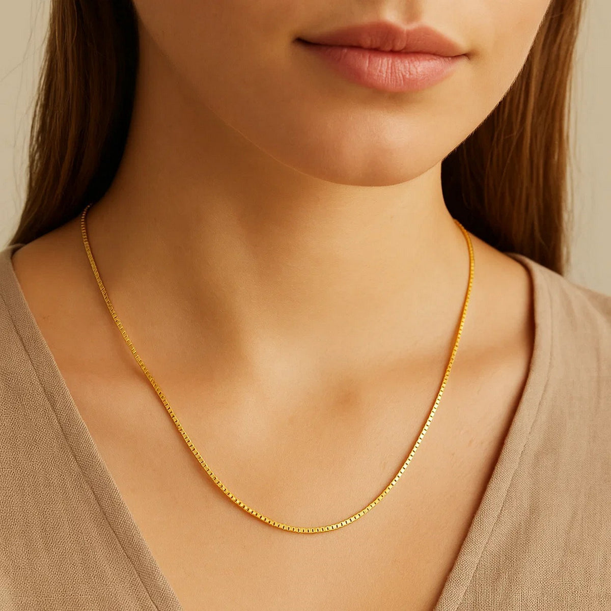 10k Yellow Gold Classic Box Chain (0.60 mm)
