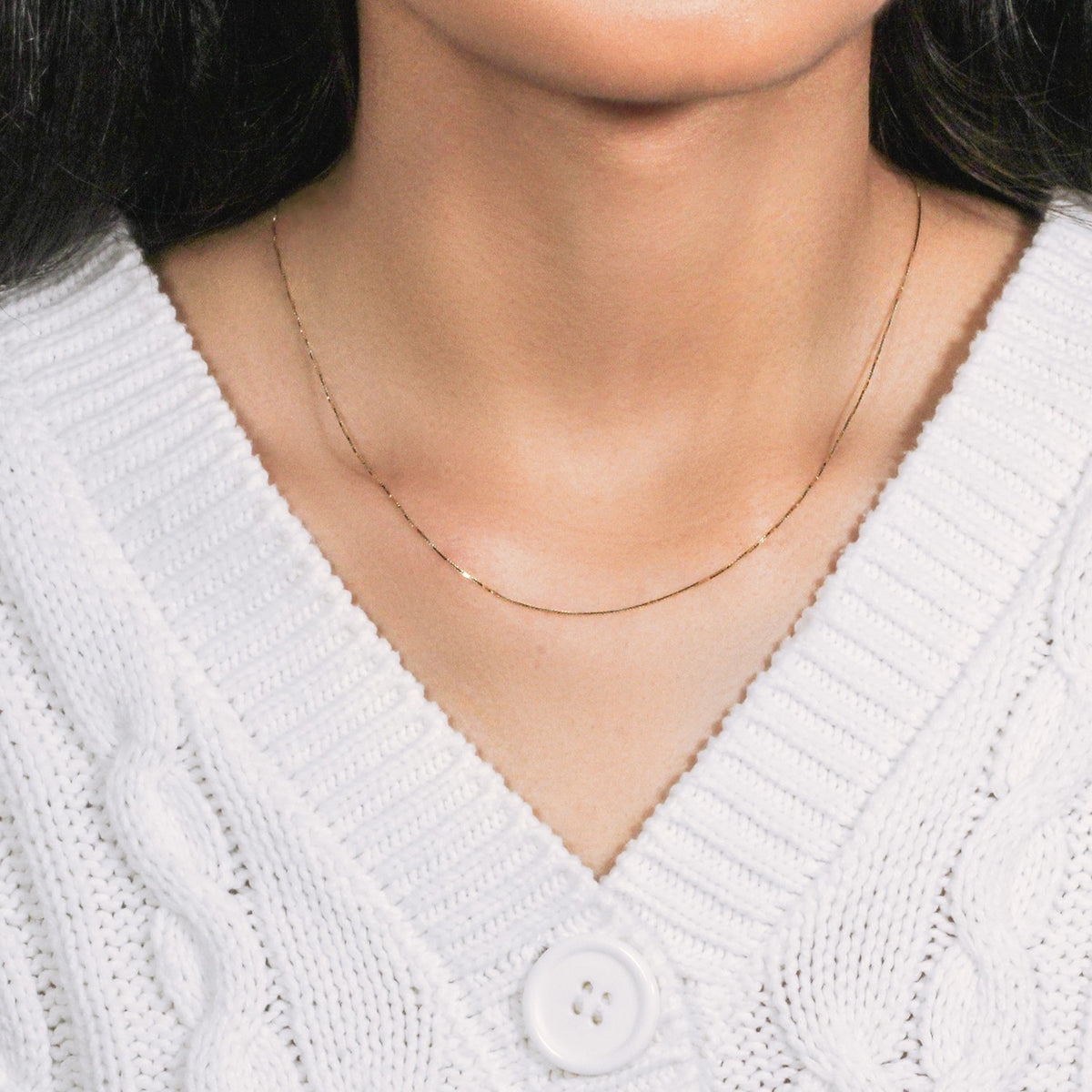 10k Yellow Gold Classic Box Chain (0.60 mm)