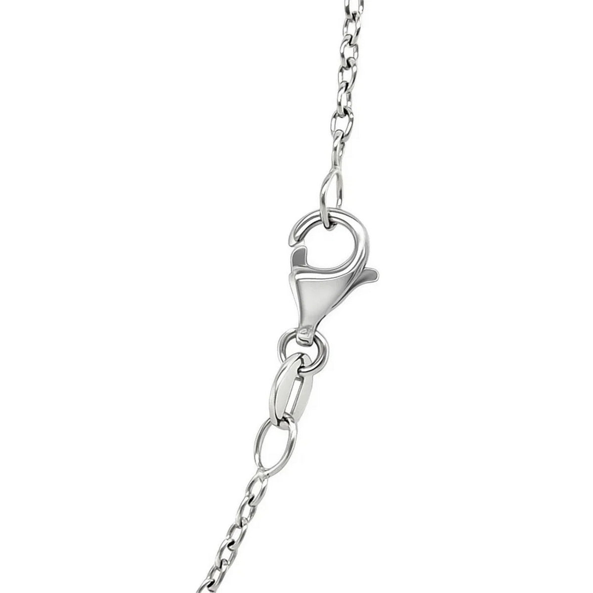 14k White Gold Oval Cable Link Chain (1.50 mm)