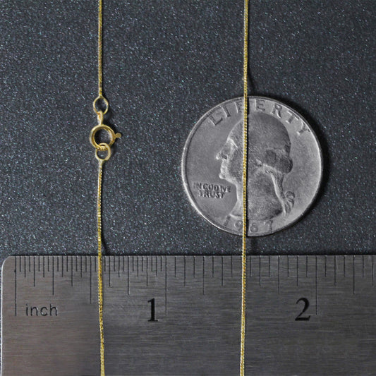 14k Yellow Gold Classic Box Chain (0.45 mm)