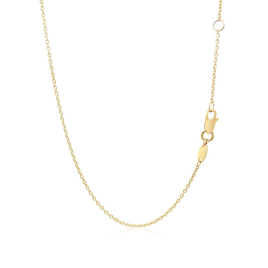 14k Yellow Gold Smooth Flat Horizontal Bar Style Necklace
