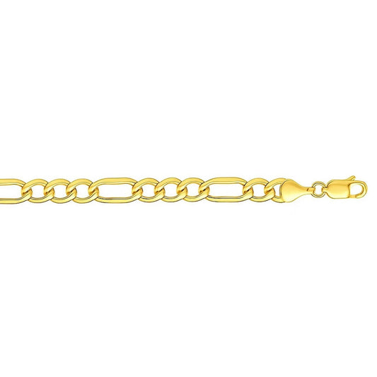 14k Yellow Gold Lite Figaro Bracelet (6.60 mm)