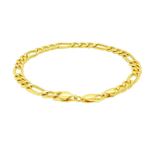 14k Yellow Gold Lite Figaro Bracelet (6.60 mm)