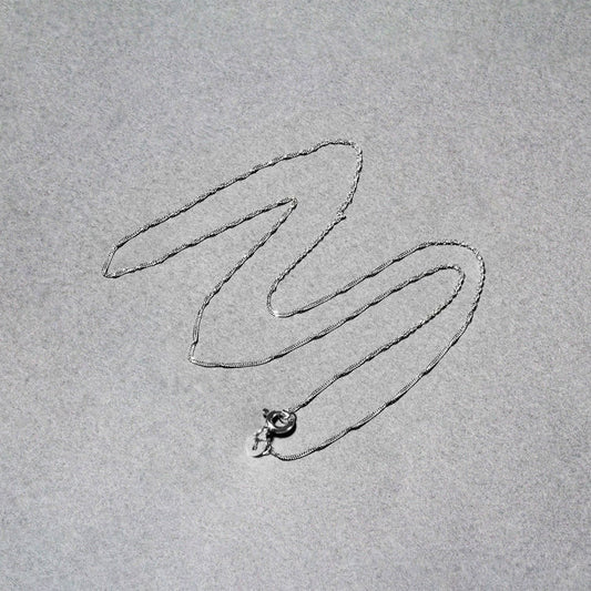 14k White Gold Singapore Chain 0.8mm (0.81 mm)