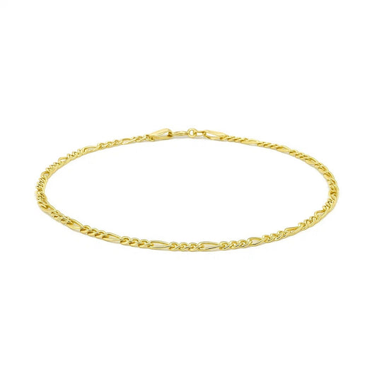 14k Yellow Gold Figaro Bracelet (1.90 mm)