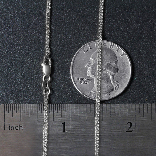 14k White Gold Square Wheat Chain (1.80 mm)