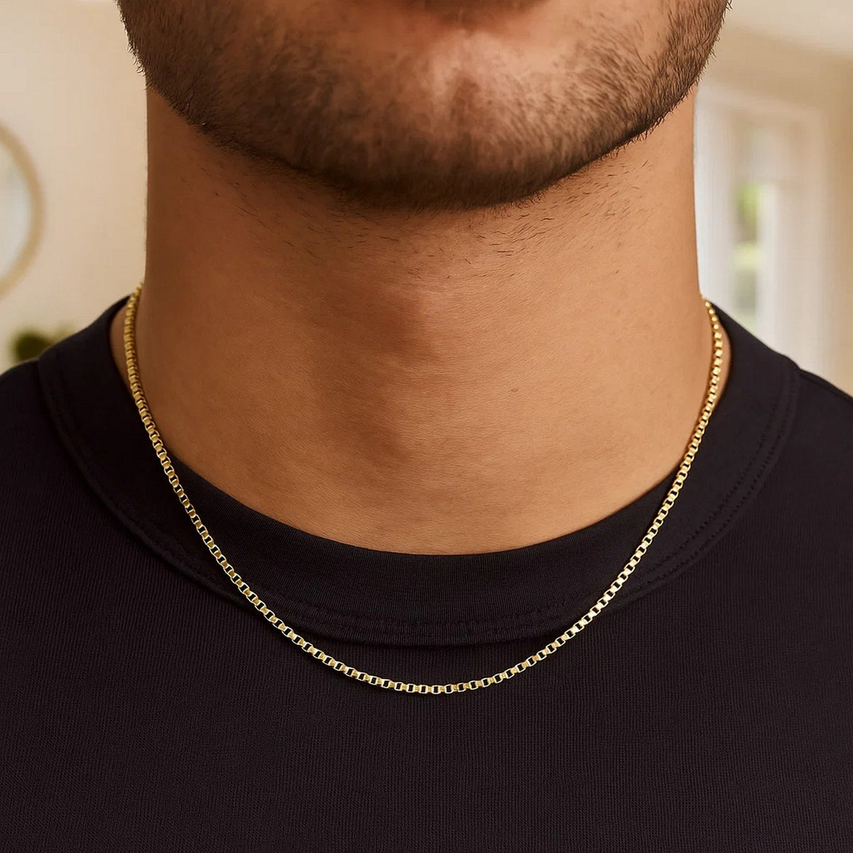 14k Yellow Gold Classic Box Chain (0.85 mm)