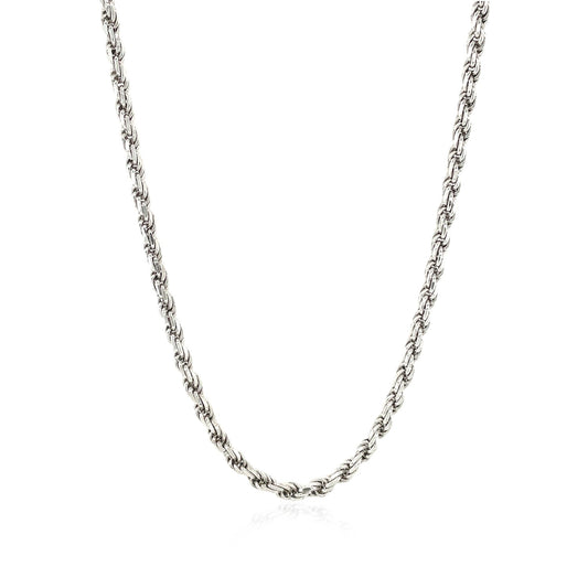 Sterling Silver Diamond Cut Rope Style Chain (2.90 mm)
