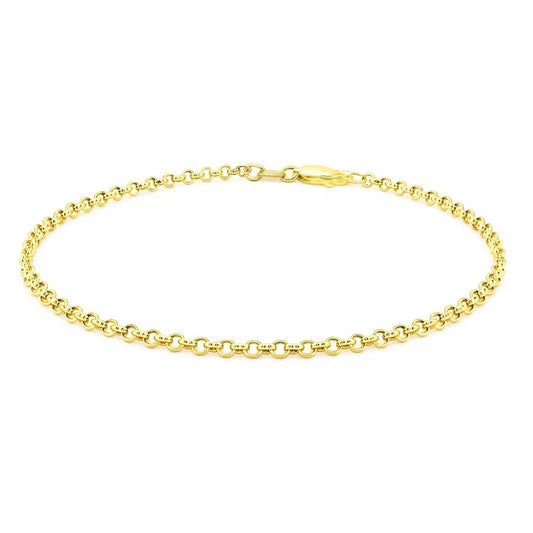 14k Yellow Gold Rolo Bracelet  (2.50 mm)
