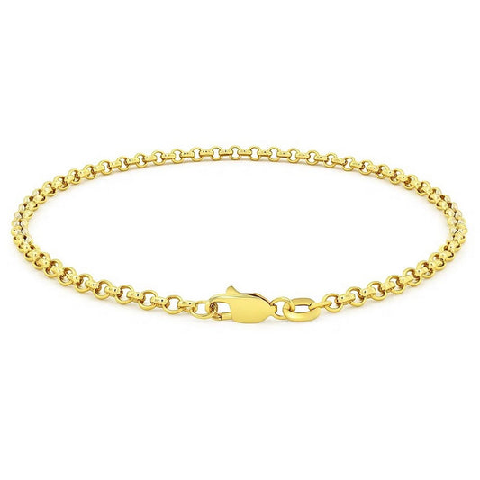 14k Yellow Gold Rolo Bracelet  (2.50 mm)