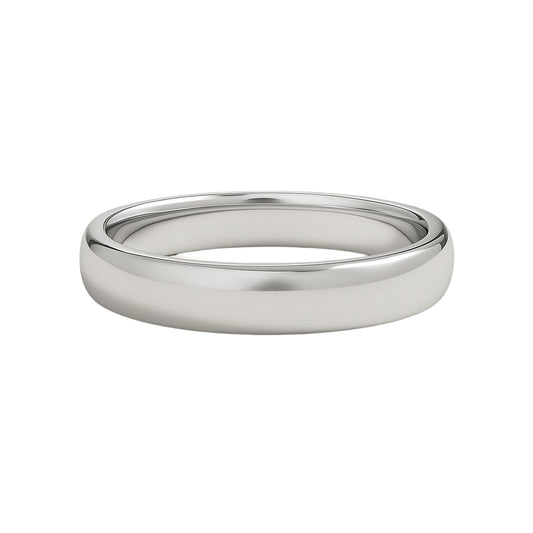 14k White Gold Comfort Fit Wedding Band (5.00 mm)