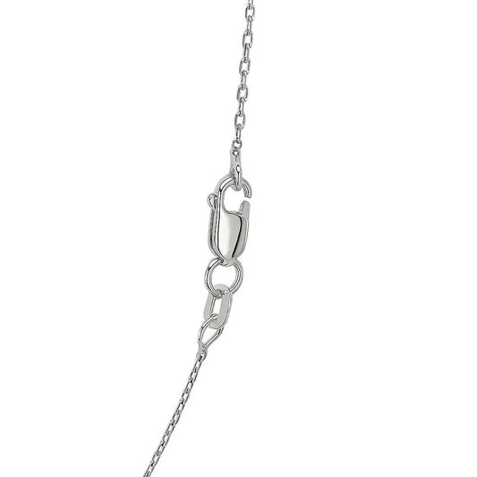 Sterling Silver Rhodium Plated Cable Chain (1.10 mm)
