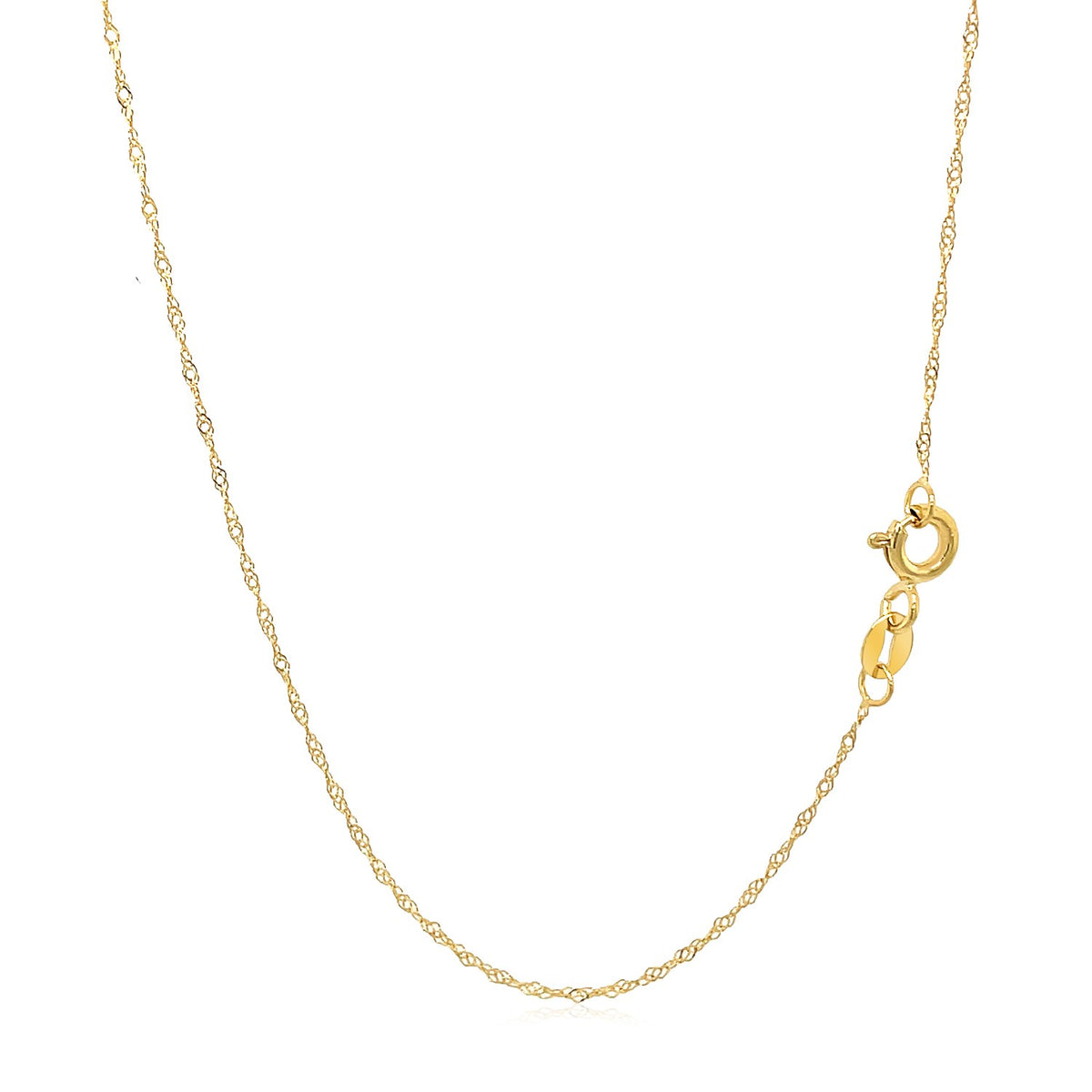 14k Yellow Gold Singapore Chain 0.6mm (0.60 mm)