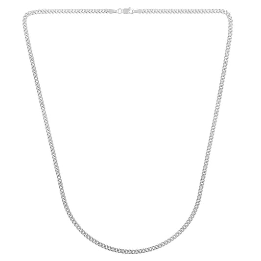 14k White Gold Light Gourmette Chain (2.80 mm)