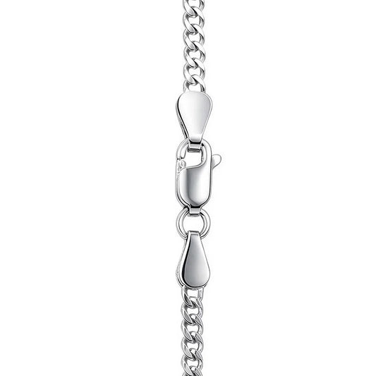 14k White Gold Light Gourmette Chain (2.80 mm)