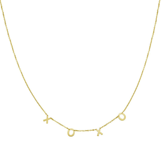 14K Yellow Gold XOXO Necklace