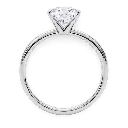 3 Carat Round Lab Grown IGI G/VS1 Diamond Solitaire Ring in 10K White Gold