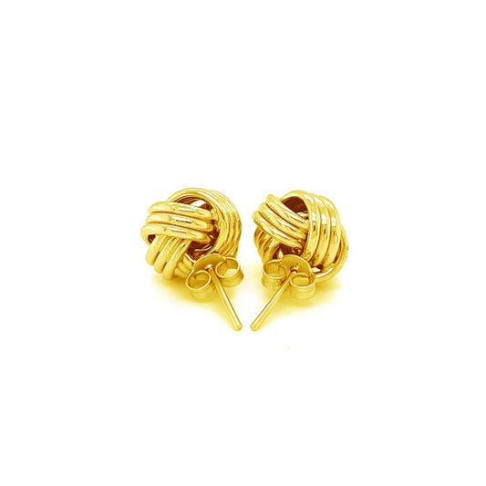 Love Knot Post Earrings in 14k Yellow Gold