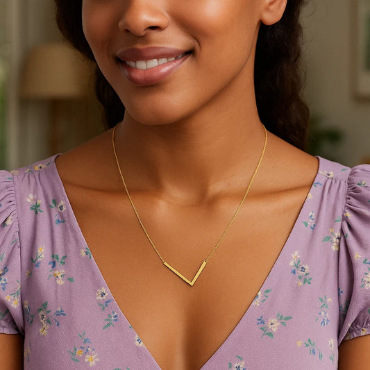 14K Yellow Gold Yours Truly Large Initial L Necklace