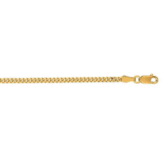 14k Yellow Gold Light Gourmette Chain (2.20 mm)