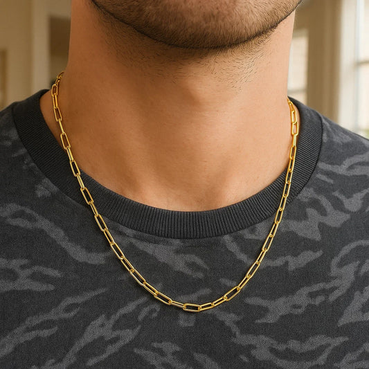 14K Yellow Gold Paperclip Chain (4.0 mm)