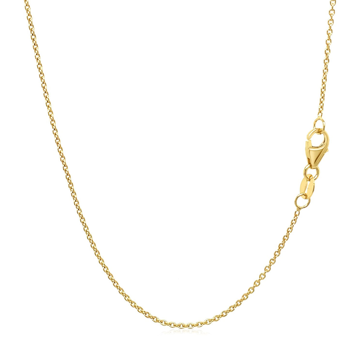14k Yellow Gold Oval Cable Link Chain (1.10 mm)