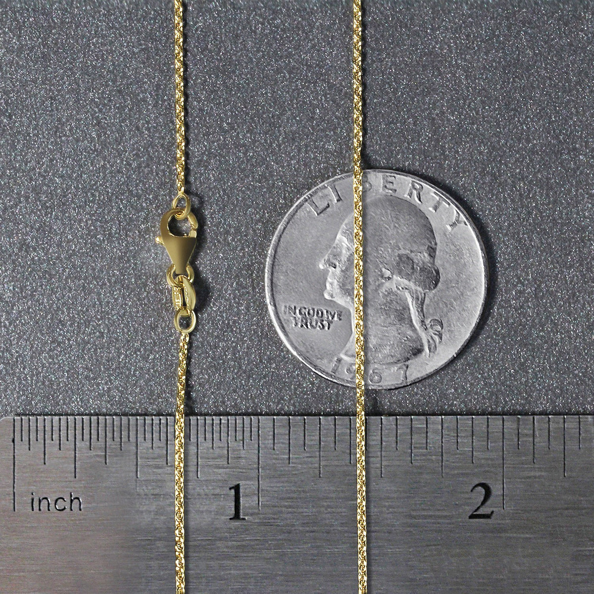 14k Yellow Gold Oval Cable Link Chain (1.10 mm)