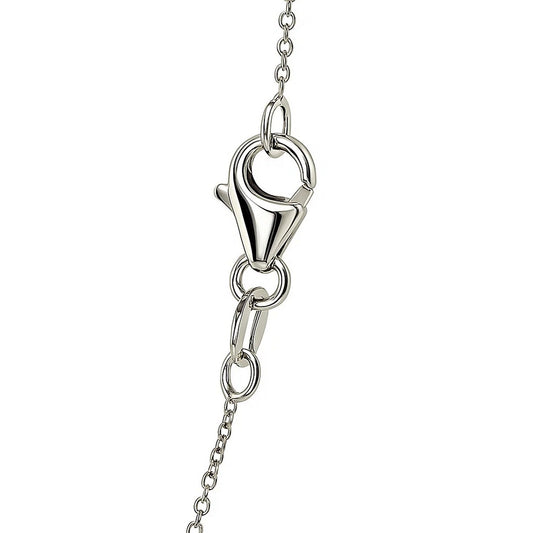 14k White Gold Oval Cable Link Chain (0.85 mm)