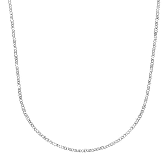 14k White Gold Light Gourmette Chain (2.20 mm)