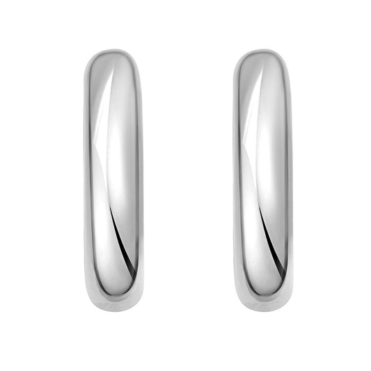 Sterling Silver Round Hoop Earrings (20 mm)